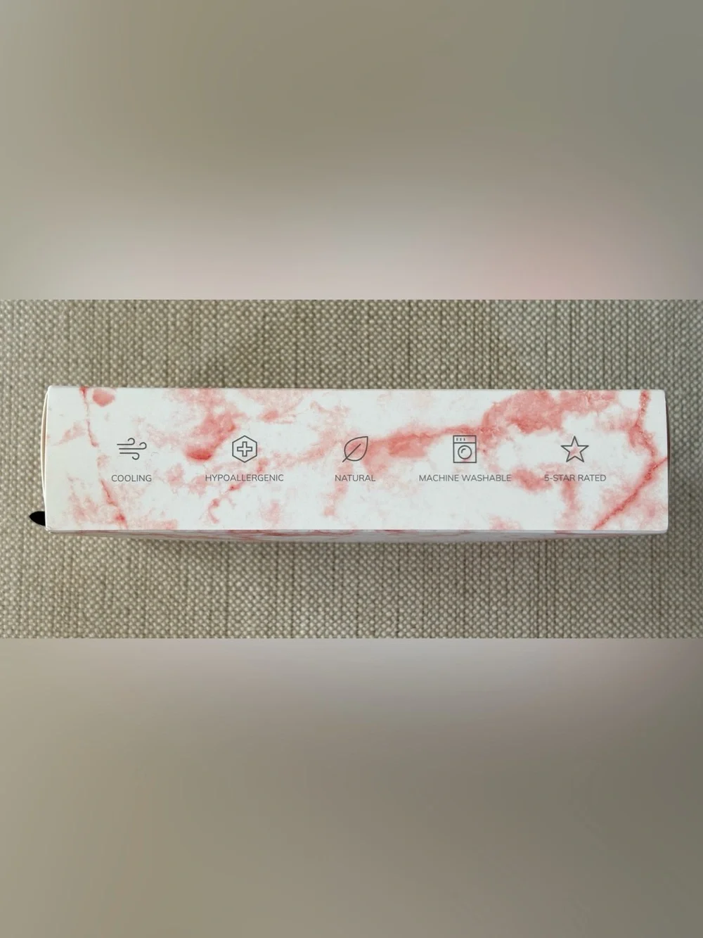 Blissy 100% Mulberry Silk Sleeping Mask Rose White Marble with Travel Bag